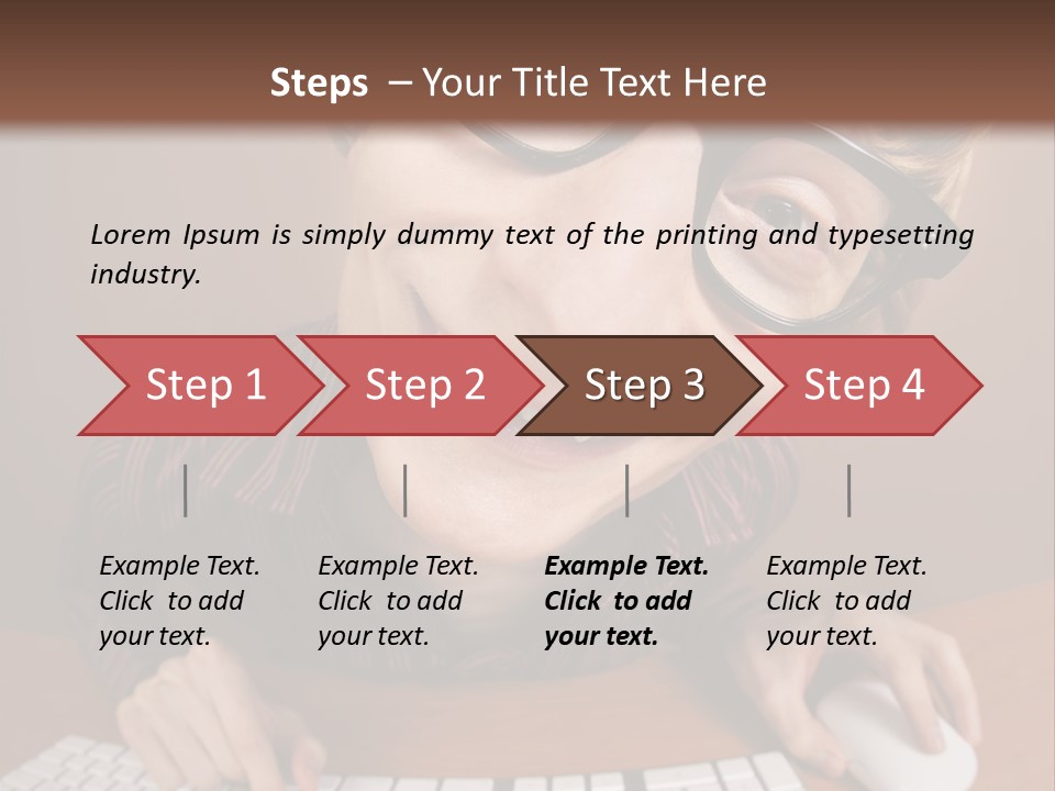 A Young Man Wearing Glasses Is Typing On A Keyboard PowerPoint Template