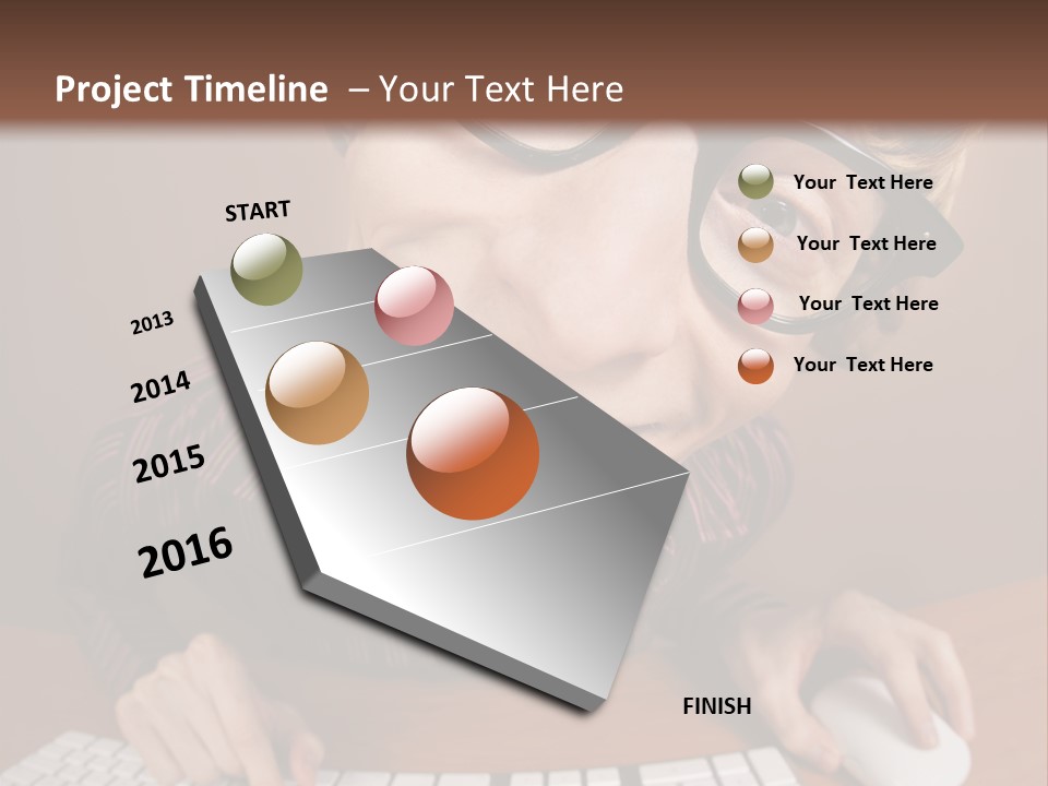 A Young Man Wearing Glasses Is Typing On A Keyboard PowerPoint Template