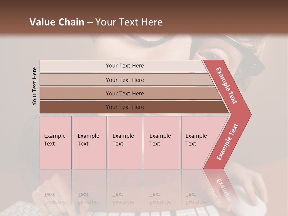 A Young Man Wearing Glasses Is Typing On A Keyboard PowerPoint Template