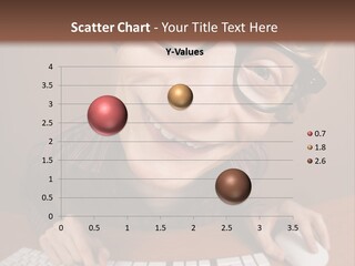 A Young Man Wearing Glasses Is Typing On A Keyboard PowerPoint Template