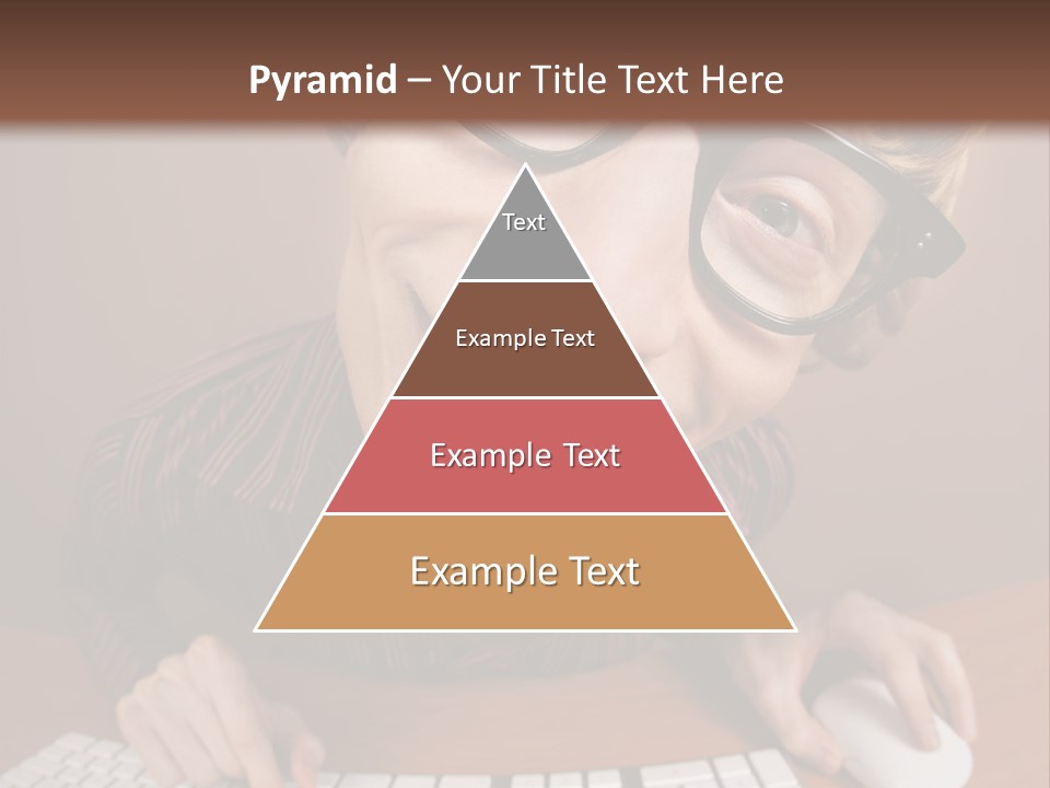 A Young Man Wearing Glasses Is Typing On A Keyboard PowerPoint Template