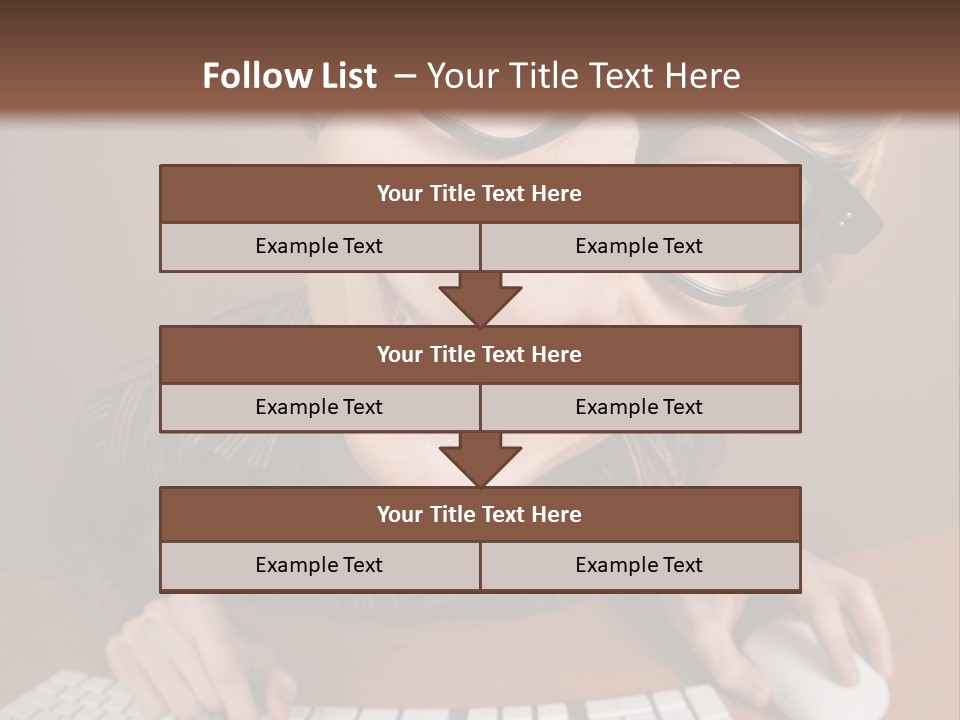 A Young Man Wearing Glasses Is Typing On A Keyboard PowerPoint Template