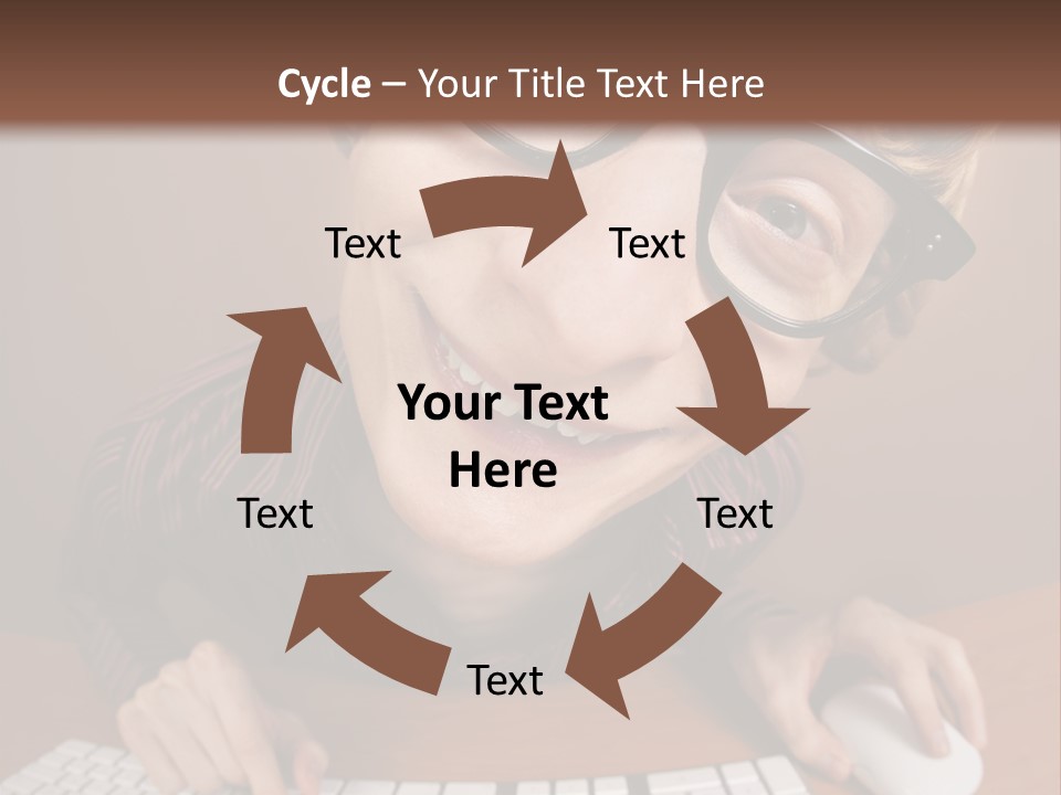 A Young Man Wearing Glasses Is Typing On A Keyboard PowerPoint Template
