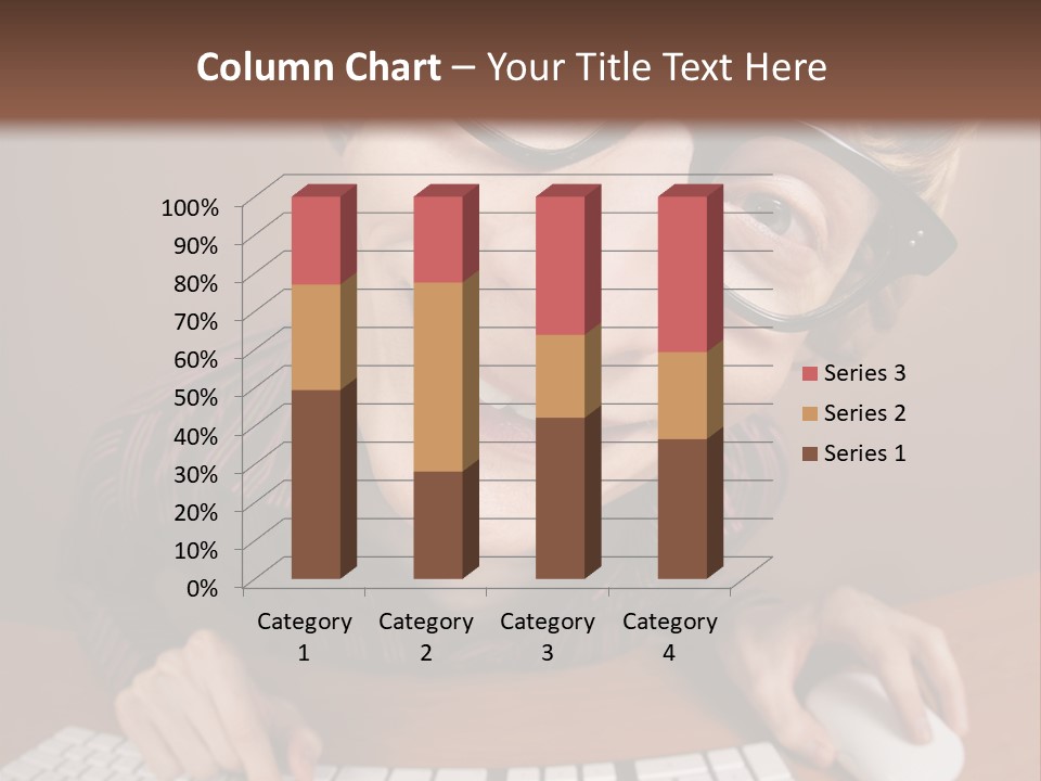 A Young Man Wearing Glasses Is Typing On A Keyboard PowerPoint Template