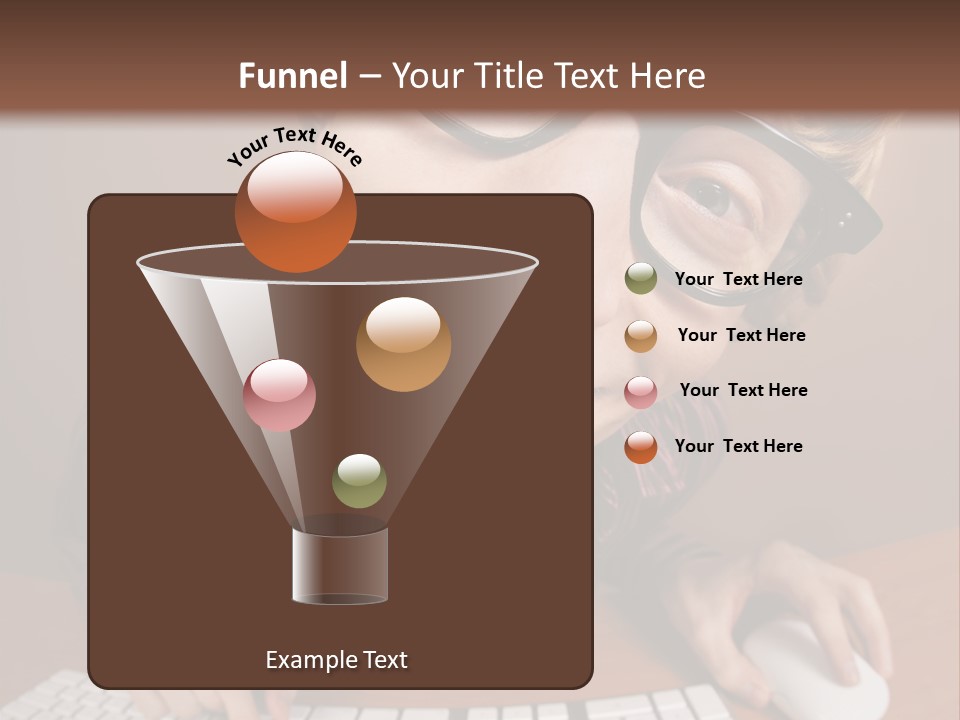 A Young Man Wearing Glasses Is Typing On A Keyboard PowerPoint Template