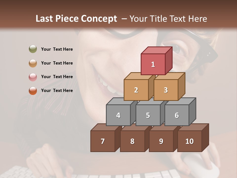 A Young Man Wearing Glasses Is Typing On A Keyboard PowerPoint Template