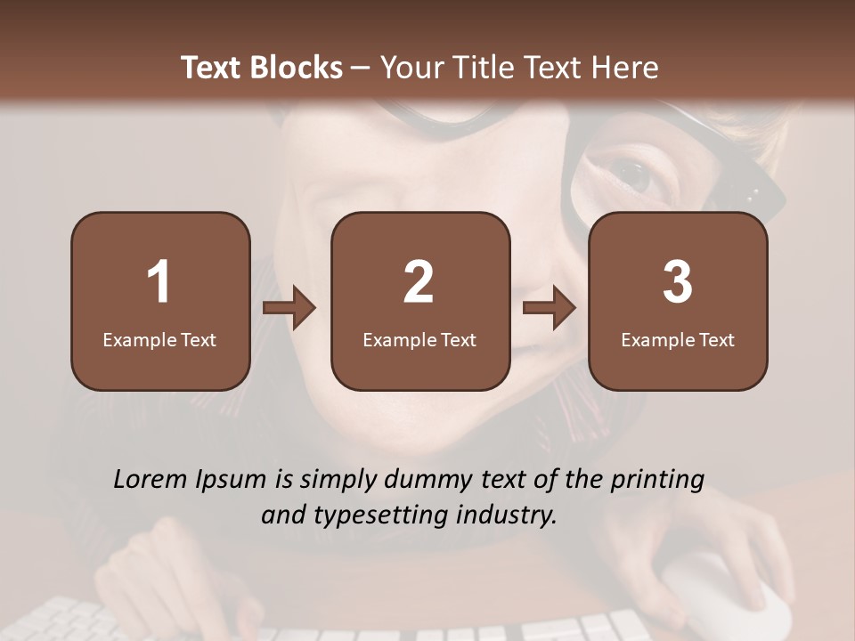 A Young Man Wearing Glasses Is Typing On A Keyboard PowerPoint Template