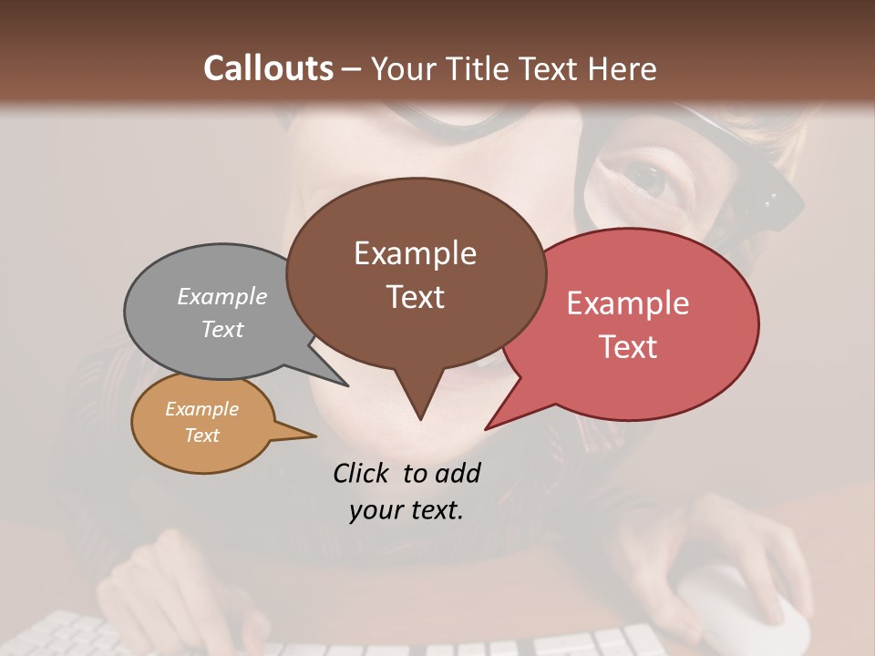 A Young Man Wearing Glasses Is Typing On A Keyboard PowerPoint Template