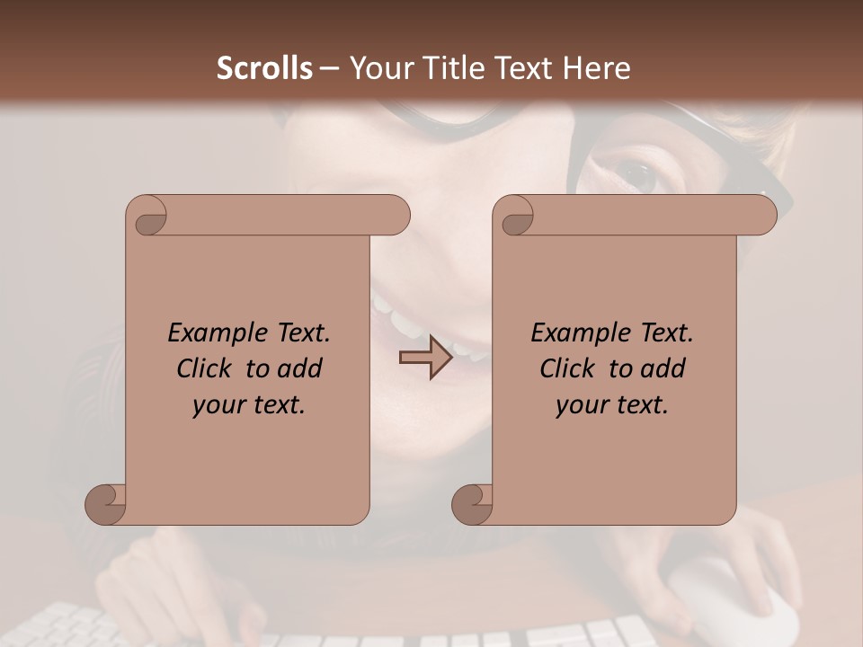 A Young Man Wearing Glasses Is Typing On A Keyboard PowerPoint Template