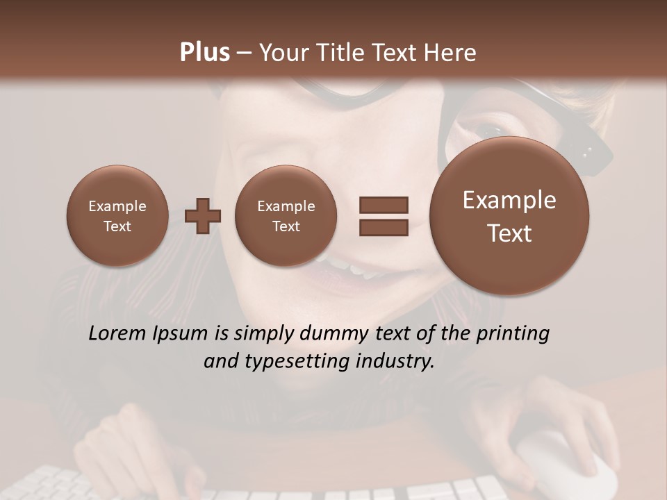 A Young Man Wearing Glasses Is Typing On A Keyboard PowerPoint Template