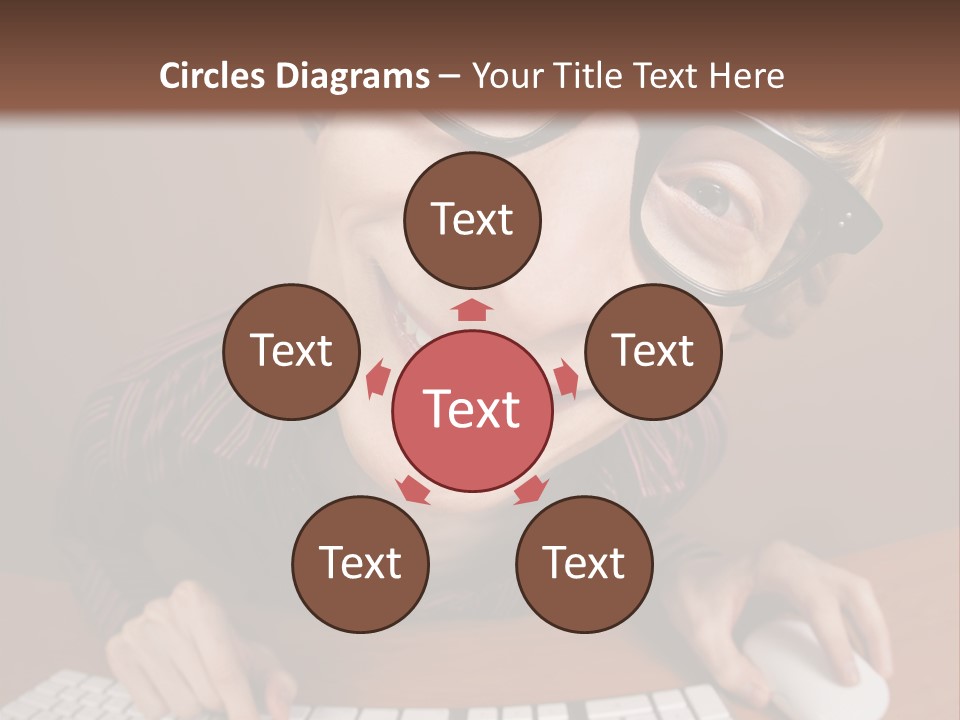 A Young Man Wearing Glasses Is Typing On A Keyboard PowerPoint Template
