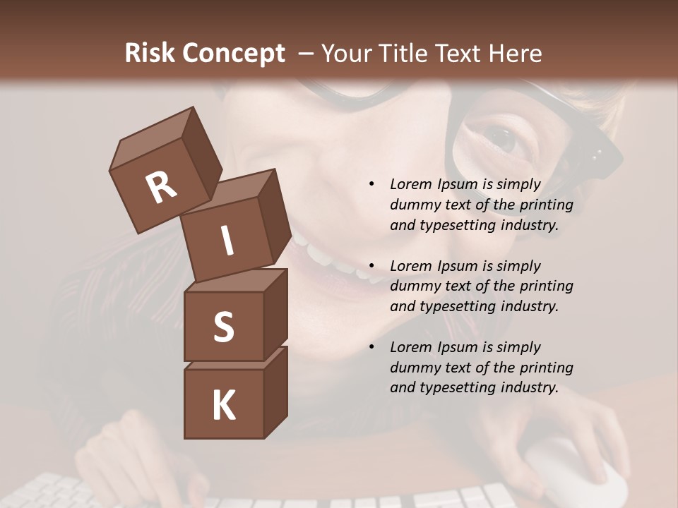 A Young Man Wearing Glasses Is Typing On A Keyboard PowerPoint Template