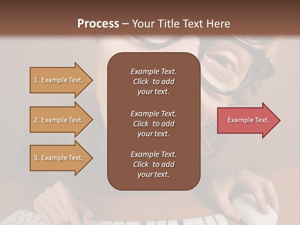 A Young Man Wearing Glasses Is Typing On A Keyboard PowerPoint Template
