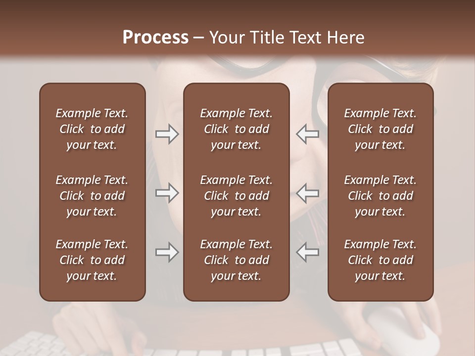 A Young Man Wearing Glasses Is Typing On A Keyboard PowerPoint Template