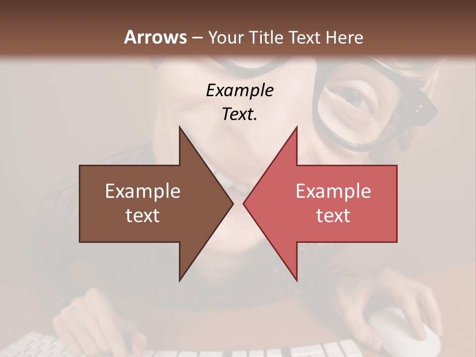 A Young Man Wearing Glasses Is Typing On A Keyboard PowerPoint Template