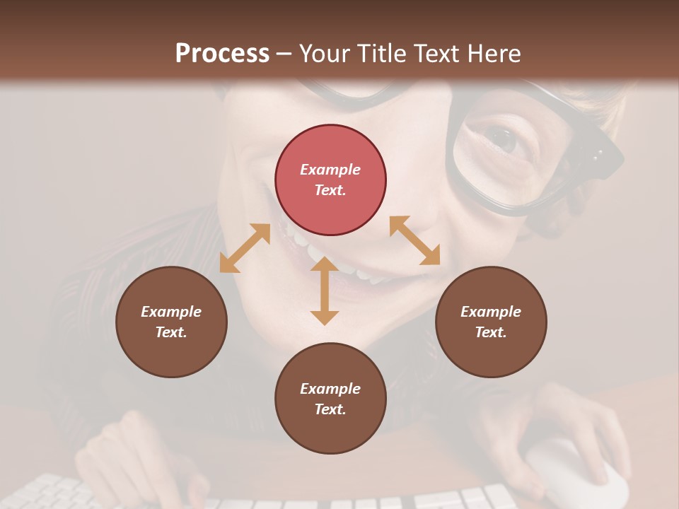 A Young Man Wearing Glasses Is Typing On A Keyboard PowerPoint Template