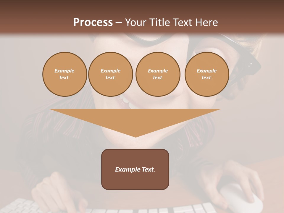 A Young Man Wearing Glasses Is Typing On A Keyboard PowerPoint Template
