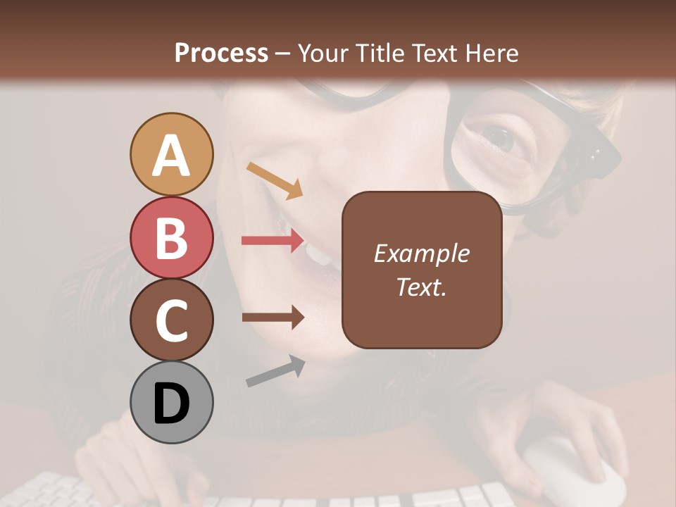 A Young Man Wearing Glasses Is Typing On A Keyboard PowerPoint Template