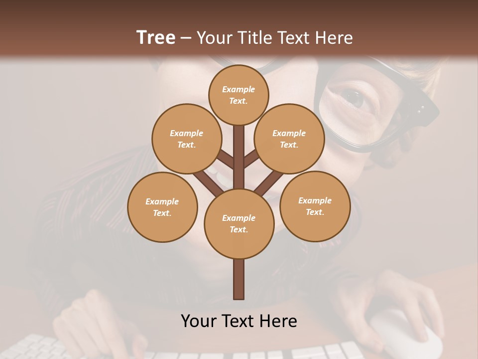 A Young Man Wearing Glasses Is Typing On A Keyboard PowerPoint Template