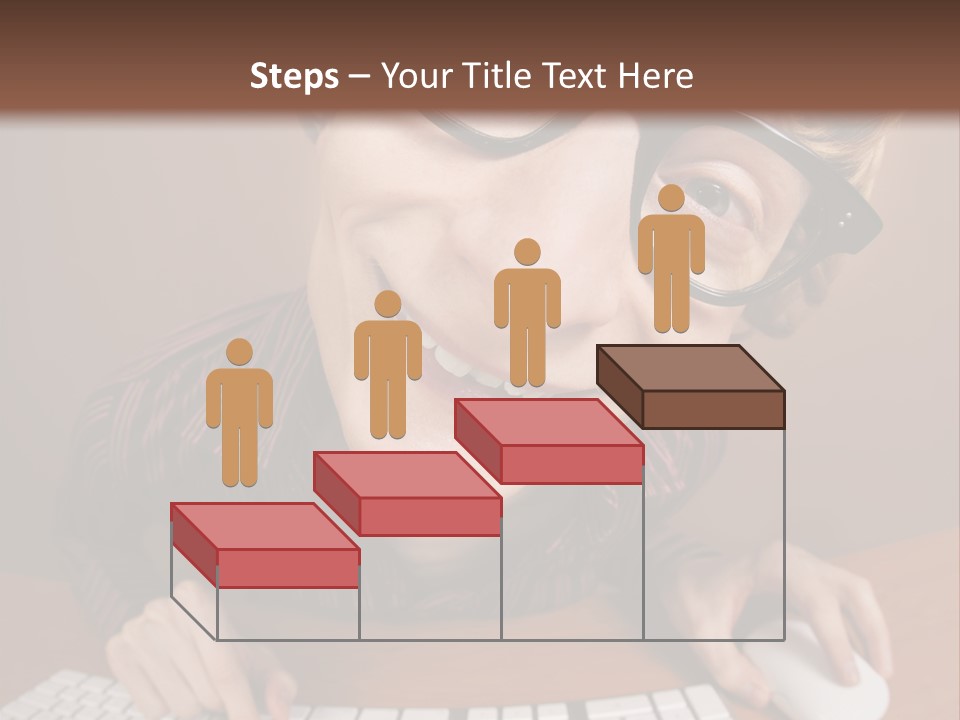 A Young Man Wearing Glasses Is Typing On A Keyboard PowerPoint Template
