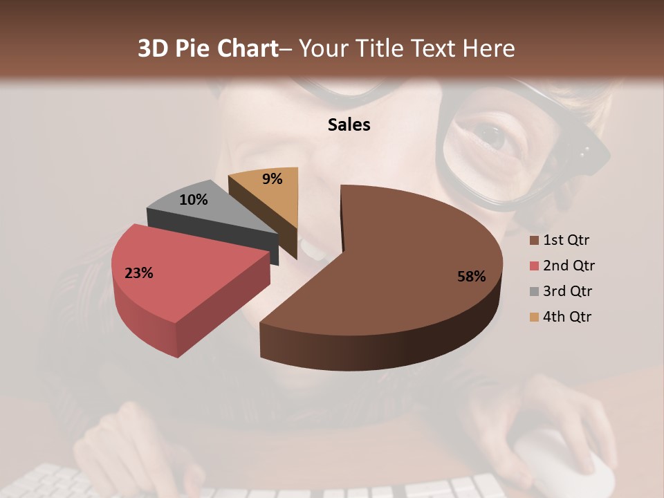 A Young Man Wearing Glasses Is Typing On A Keyboard PowerPoint Template