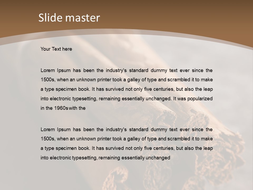 Cinnamons On A Table With A Brown Background PowerPoint Template