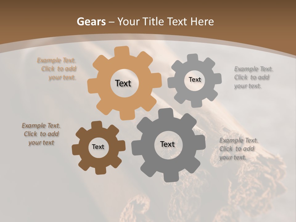 Cinnamons On A Table With A Brown Background PowerPoint Template