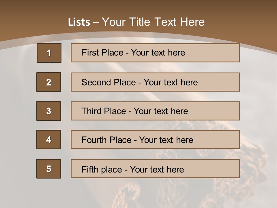 Cinnamons On A Table With A Brown Background PowerPoint Template