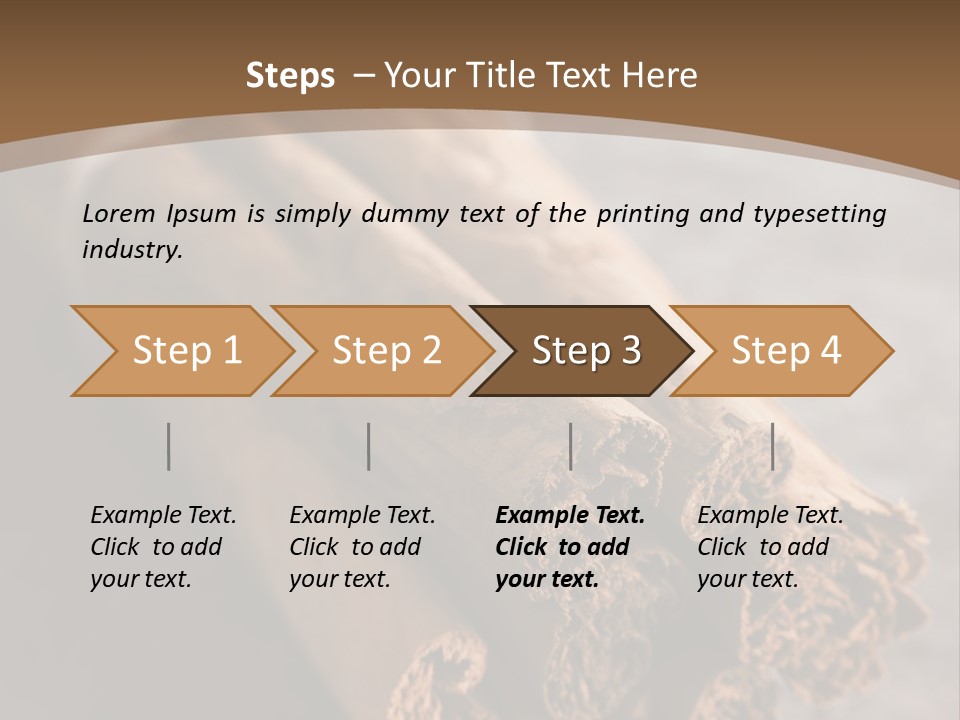 Cinnamons On A Table With A Brown Background PowerPoint Template