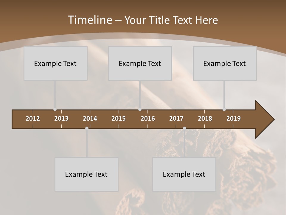 Cinnamons On A Table With A Brown Background PowerPoint Template