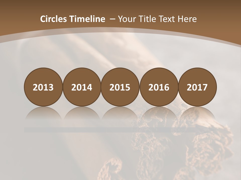 Cinnamons On A Table With A Brown Background PowerPoint Template