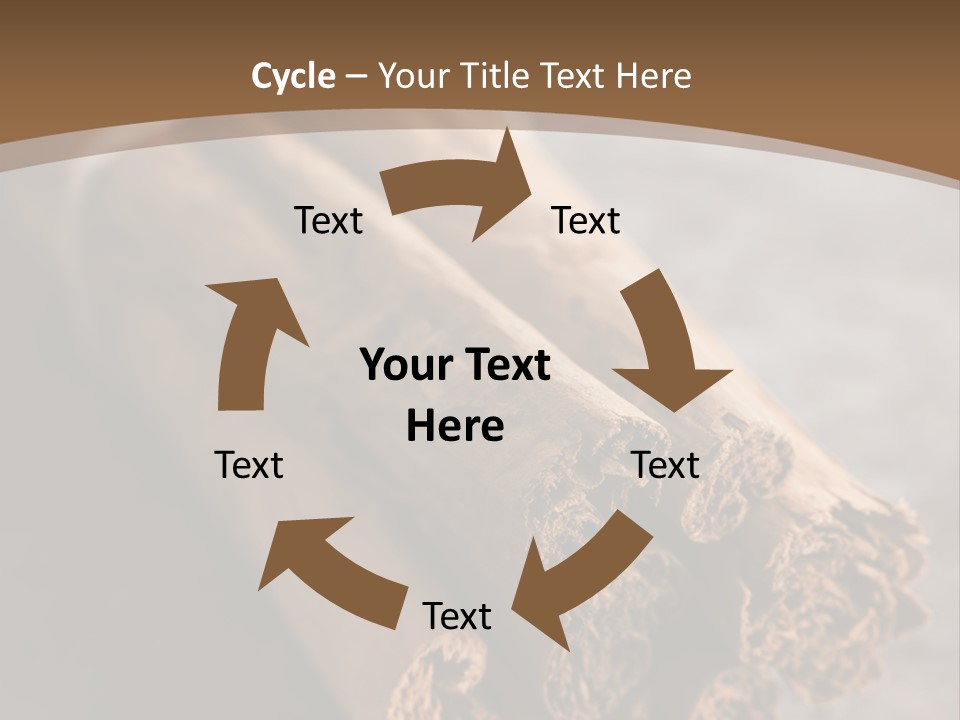 Cinnamons On A Table With A Brown Background PowerPoint Template