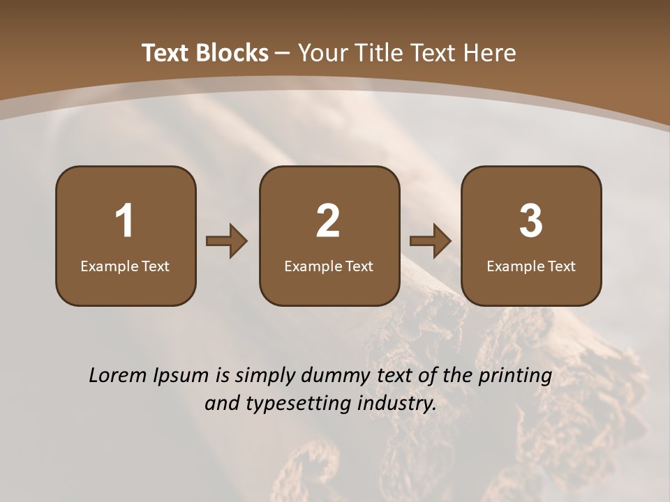 Cinnamons On A Table With A Brown Background PowerPoint Template