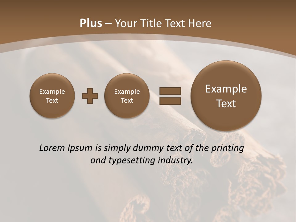 Cinnamons On A Table With A Brown Background PowerPoint Template