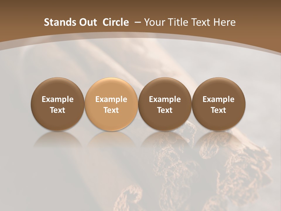 Cinnamons On A Table With A Brown Background PowerPoint Template