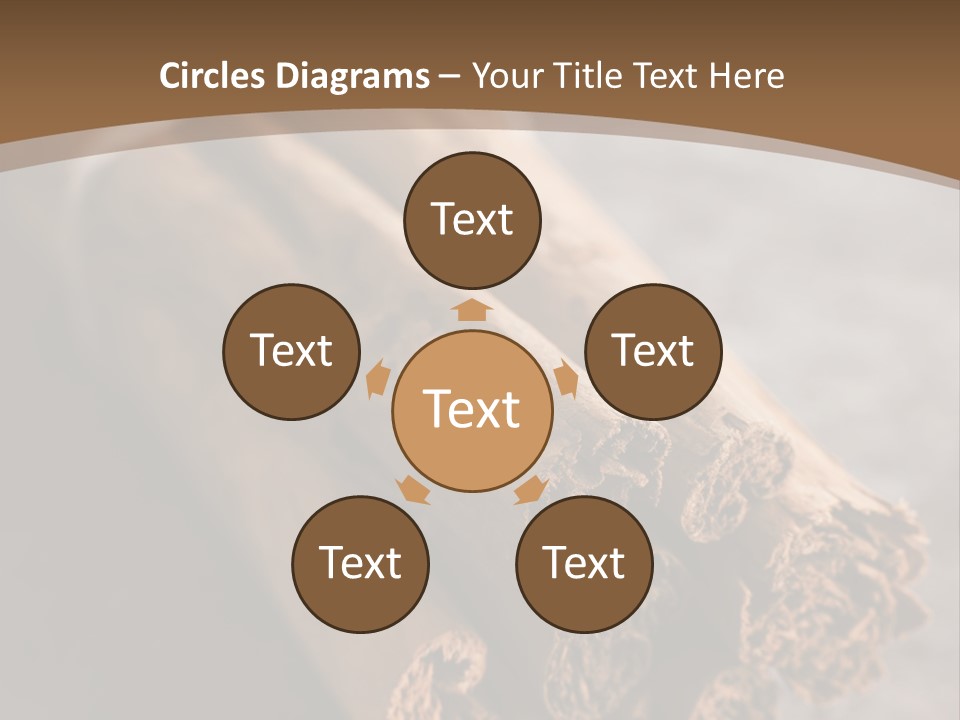 Cinnamons On A Table With A Brown Background PowerPoint Template