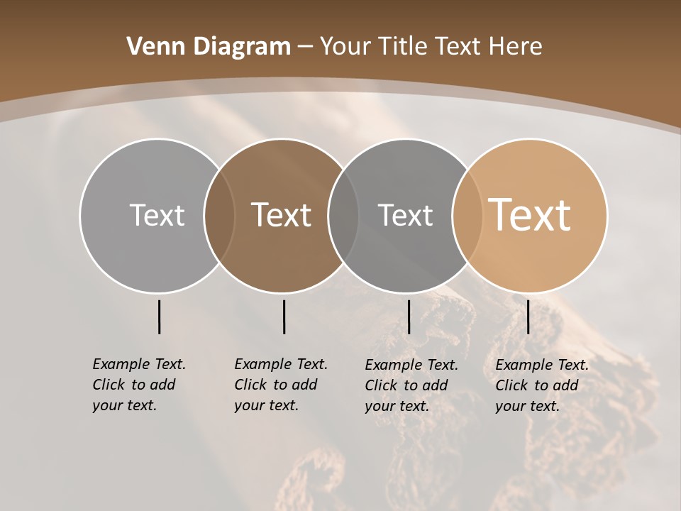 Cinnamons On A Table With A Brown Background PowerPoint Template