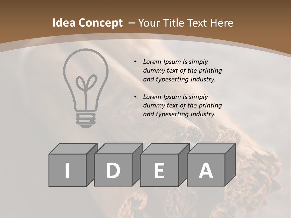 Cinnamons On A Table With A Brown Background PowerPoint Template