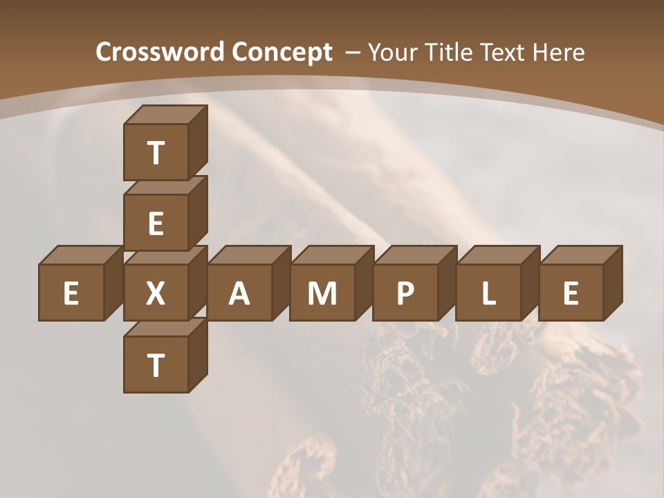 Cinnamons On A Table With A Brown Background PowerPoint Template