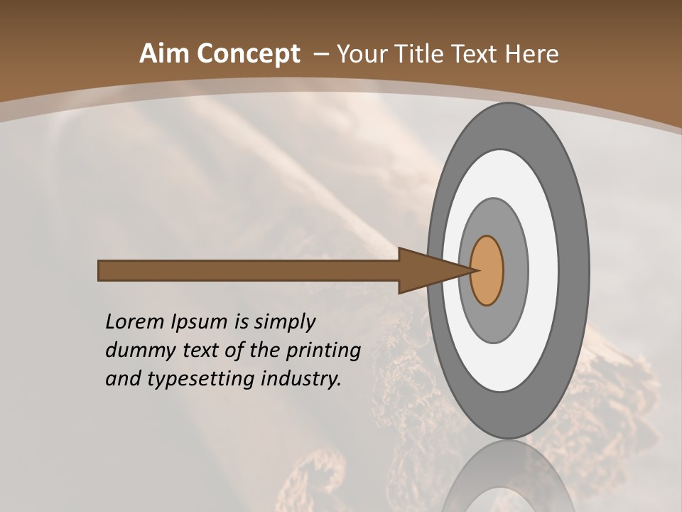 Cinnamons On A Table With A Brown Background PowerPoint Template