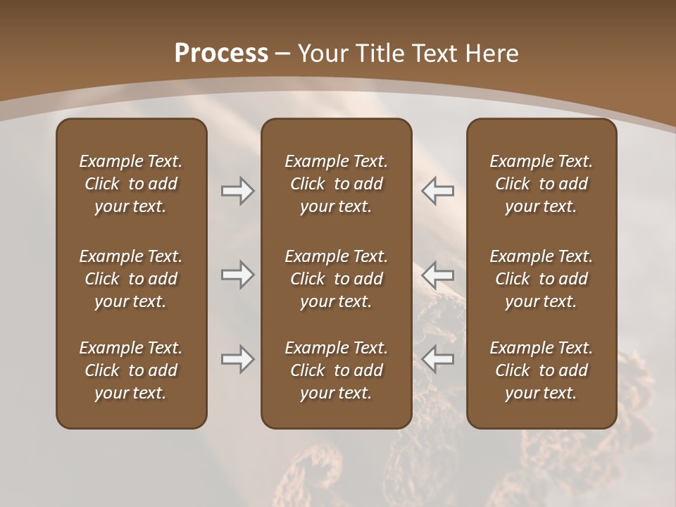 Cinnamons On A Table With A Brown Background PowerPoint Template