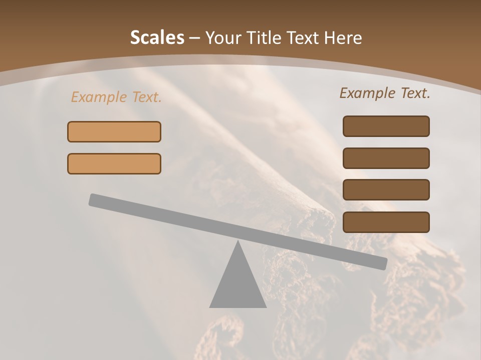 Cinnamons On A Table With A Brown Background PowerPoint Template