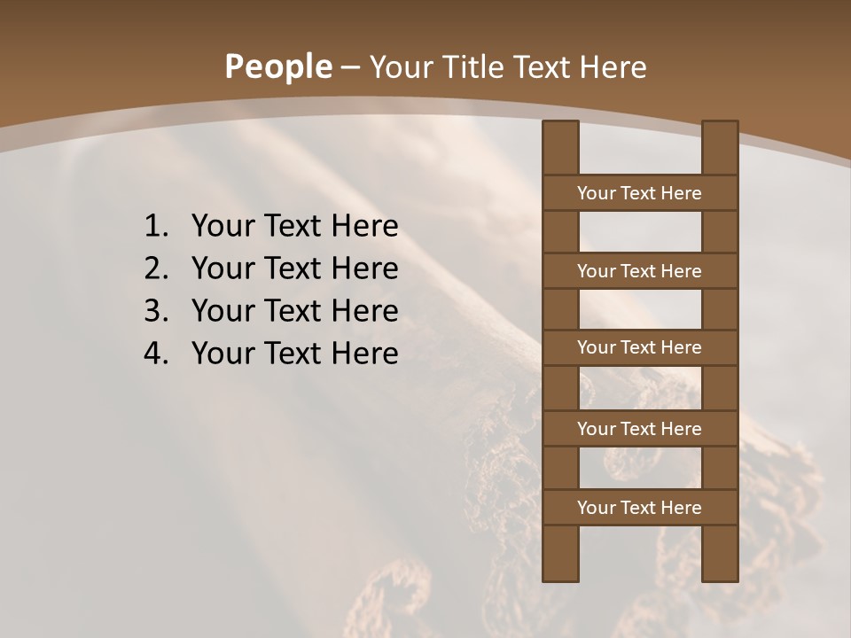Cinnamons On A Table With A Brown Background PowerPoint Template
