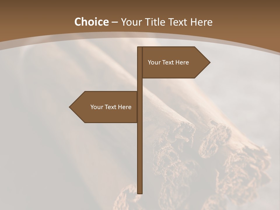 Cinnamons On A Table With A Brown Background PowerPoint Template