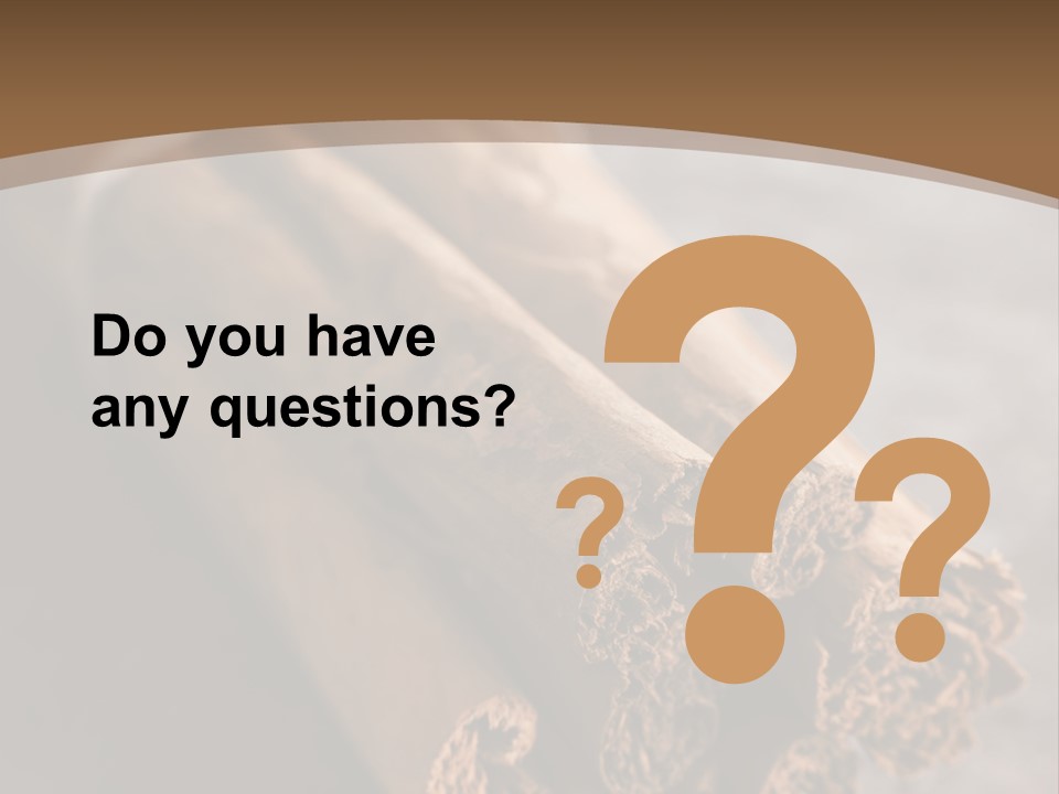 Cinnamons On A Table With A Brown Background PowerPoint Template