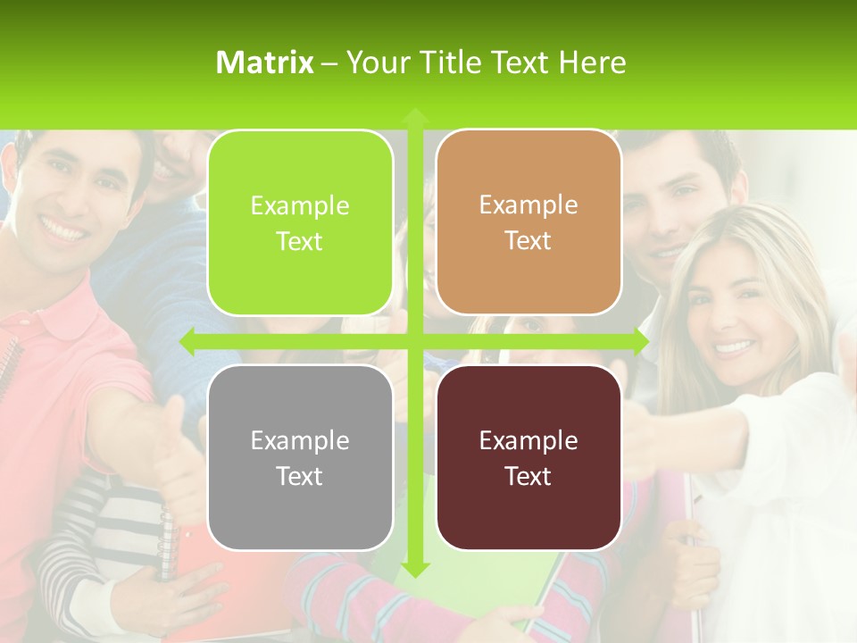 A Group Of Young People Giving Thumbs Up PowerPoint Template