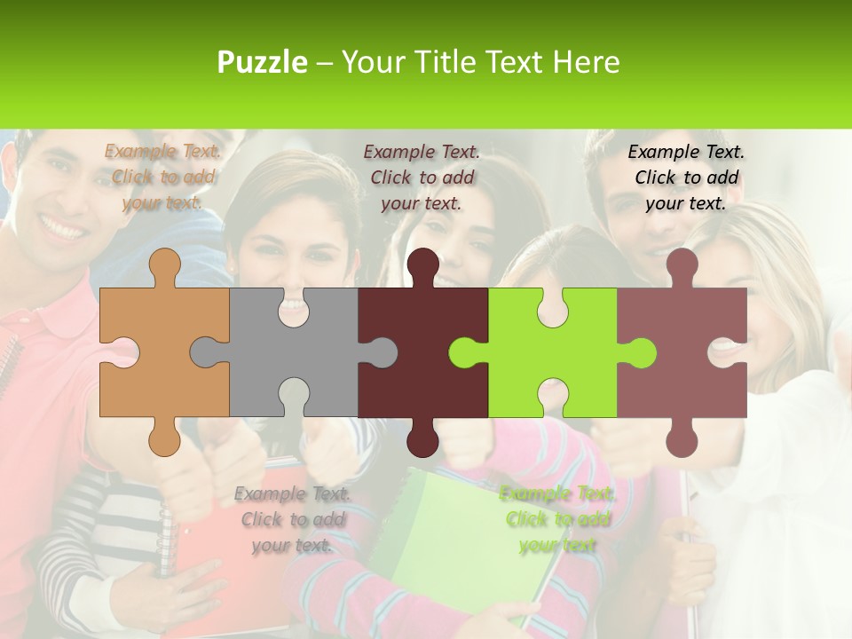 A Group Of Young People Giving Thumbs Up PowerPoint Template