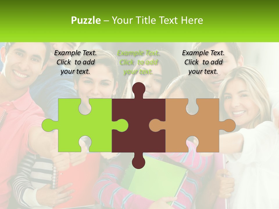 A Group Of Young People Giving Thumbs Up PowerPoint Template