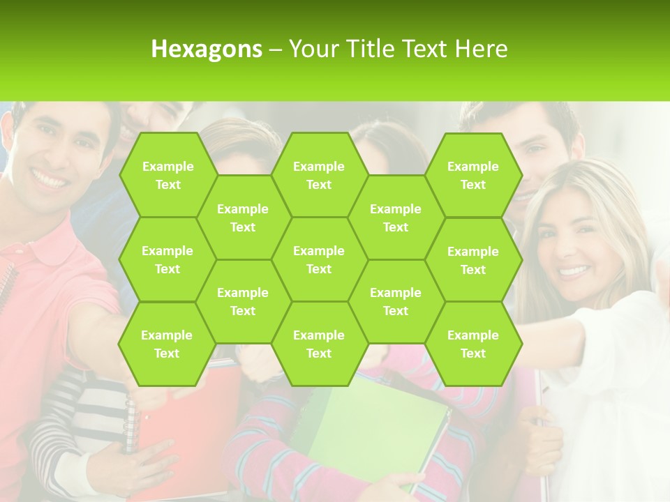 A Group Of Young People Giving Thumbs Up PowerPoint Template