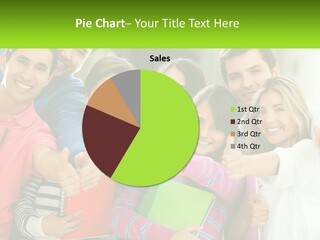 A Group Of Young People Giving Thumbs Up PowerPoint Template